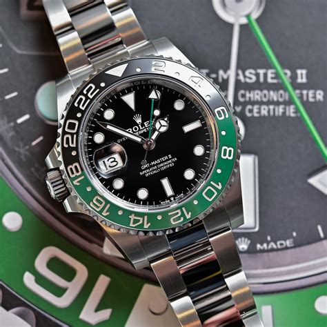 rolex gmt with green hand|Rolex gmt master ii 126720vtnr.